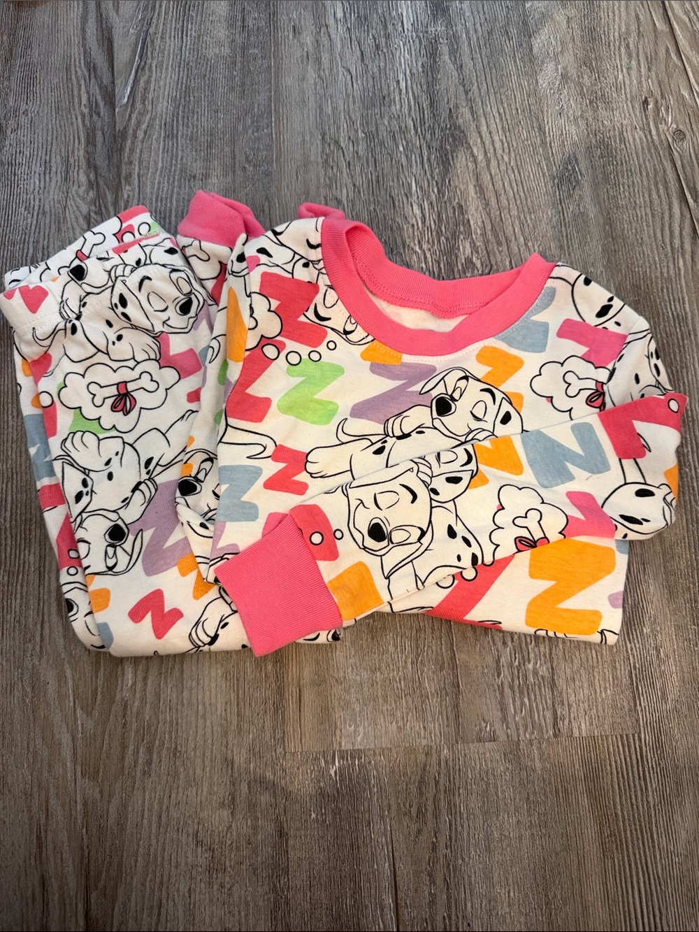 Disney Pink Multicolor 101 Dalmatians Pajama Set